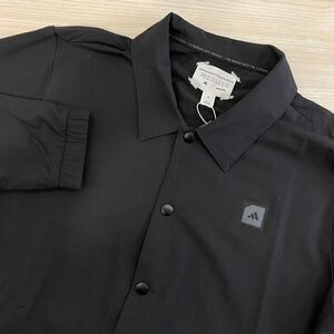 NWT Adidas Adicross Coaches Golf Jacket Men's Size XL‎ Black Button Long Sleeve